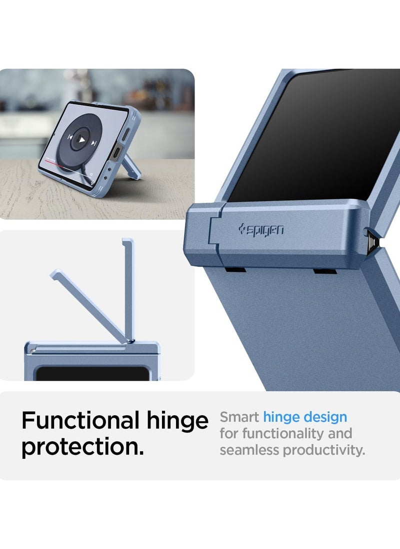 Spigen Tough Armor Pro for Samsung Galaxy Z Flip 6 Case Cover (2024) with Hinge Protection & Kickstand - Sierra Blue  - Image 5