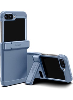 Spigen Tough Armor Pro for Samsung Galaxy Z Flip 6 Case Cover (2024) with Hinge Protection & Kickstand - Sierra Blue  - Image 1