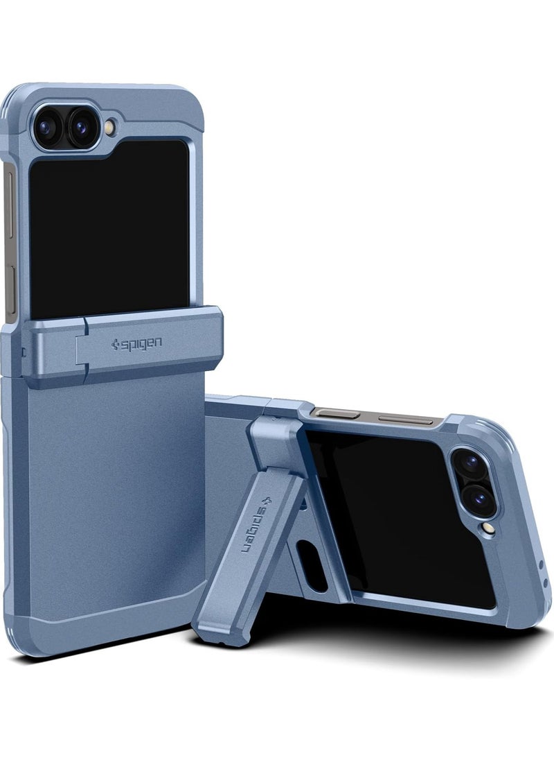 Spigen Tough Armor Pro for Samsung Galaxy Z Flip 6 Case Cover (2024) with Hinge Protection & Kickstand - Sierra Blue  - Image 1