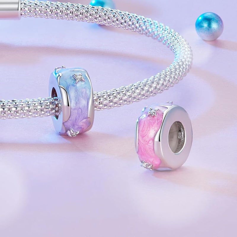 WOSTU 925 Sterling Silver Rainbow Owl Turtle Seashell Firefly Cat Animal Beach Charms Bead Dangle Charm for Charm Bracelet Birthday Jewelry Gift for Women - Image 5
