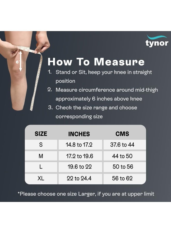 Tynor Knee Support Hinged (Neoprene), Grey, XXL, 1 Unit - Image 3