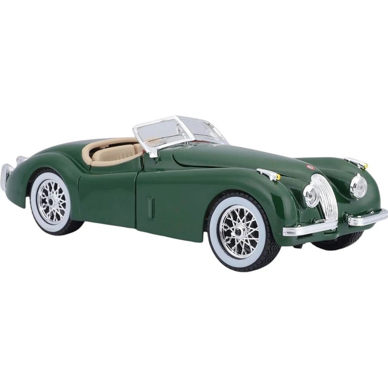 Bburago - Jaguar XK 120 Roadster (1951) 1/24 Diecast Model - Dark Green - 18-22018 - Image 2