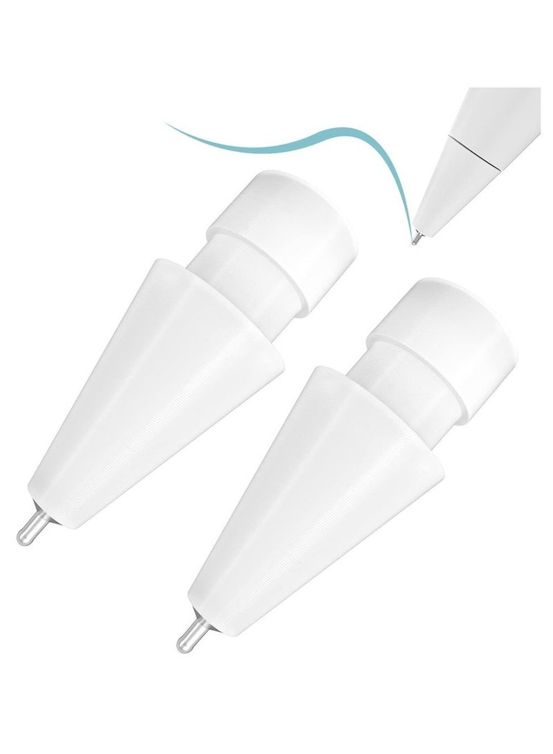 Upgraded Pencil Tips Fit For Apple 2nd 1st Gen USB-C IPad Pro Air Mini Pencil 0 78mm No Wear Out IPencil Fine Point Accurate Increasing Apple Pen Nibs Write Like A Real Pen White - Image 1