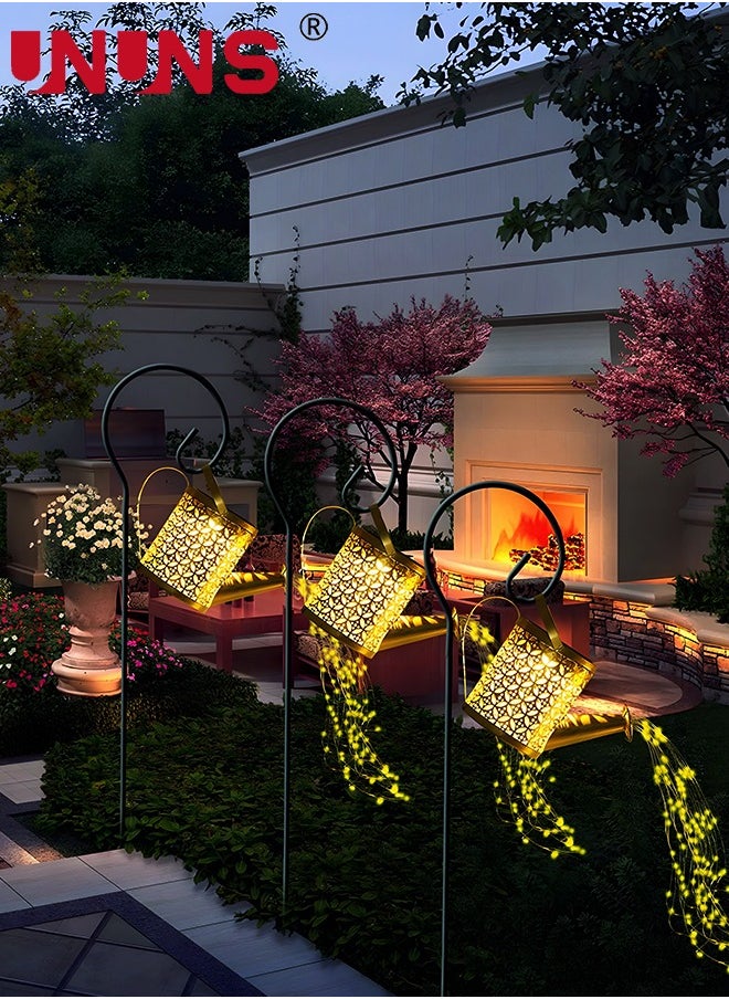 UNUNS Solar Powered Led Lawn Lights,Solar Watering Can Light,Waterfall Lights Waterproof Solar Garden Light For Garden Patio Yards,Auto Light Up At Dark  - Image 5