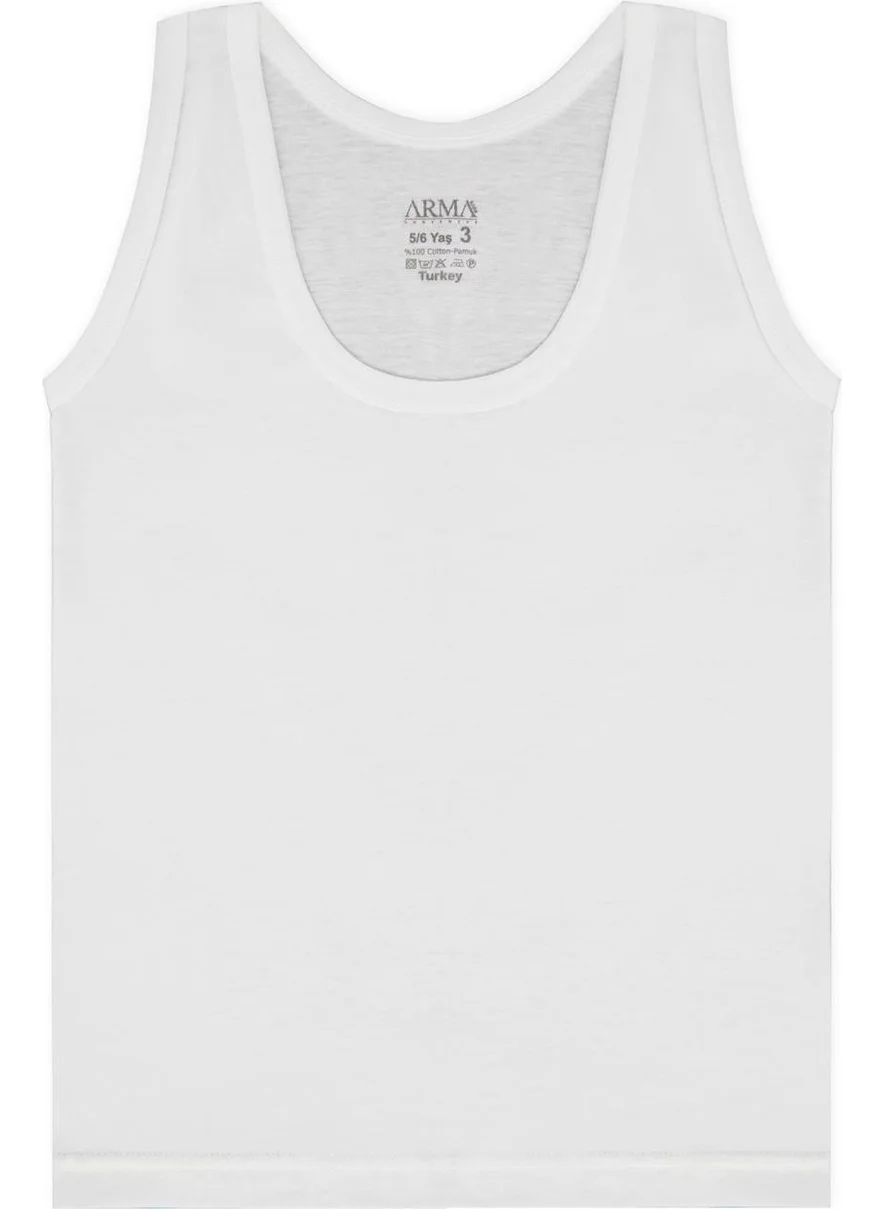 Arma Yıldız Boy's Colorful Undershirt 3-Pack 100% Cotton Combed Cotton