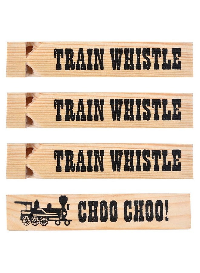 Bedwina Wooden Train Whistles (Pack of 12) - Wood Train Whistle for Kids, Train Party Favors, Theme Birthday Decorations, Noisemakers, Goodie Bag Filler, Small Game Prizes, Stocking Stuffers - Image 4