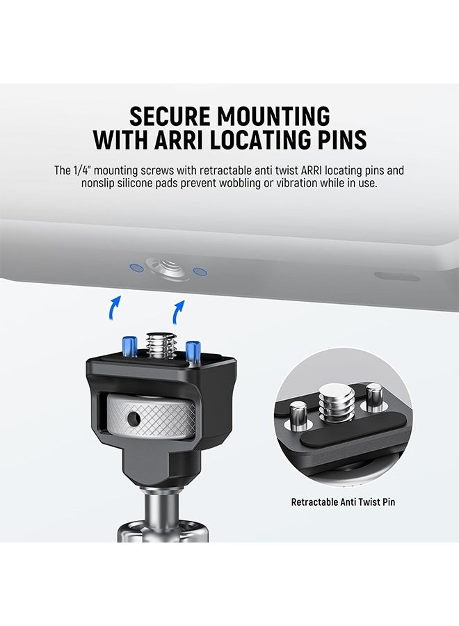 NEEWER 7" Articulating Magic Arm, Camera Monitor Mount with Ball Heads Anti Twist Pins 1/4" Screws for DSLR Action Camera Webcam Video Light Compatible with SmallRig Cage Rig, Max Load 6.6 lb - Image 4