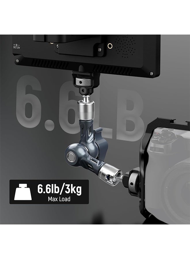 NEEWER 7" Articulating Magic Arm, Camera Monitor Mount with Ball Heads Anti Twist Pins 1/4" Screws for DSLR Action Camera Webcam Video Light Compatible with SmallRig Cage Rig, Max Load 6.6 lb - Image 5