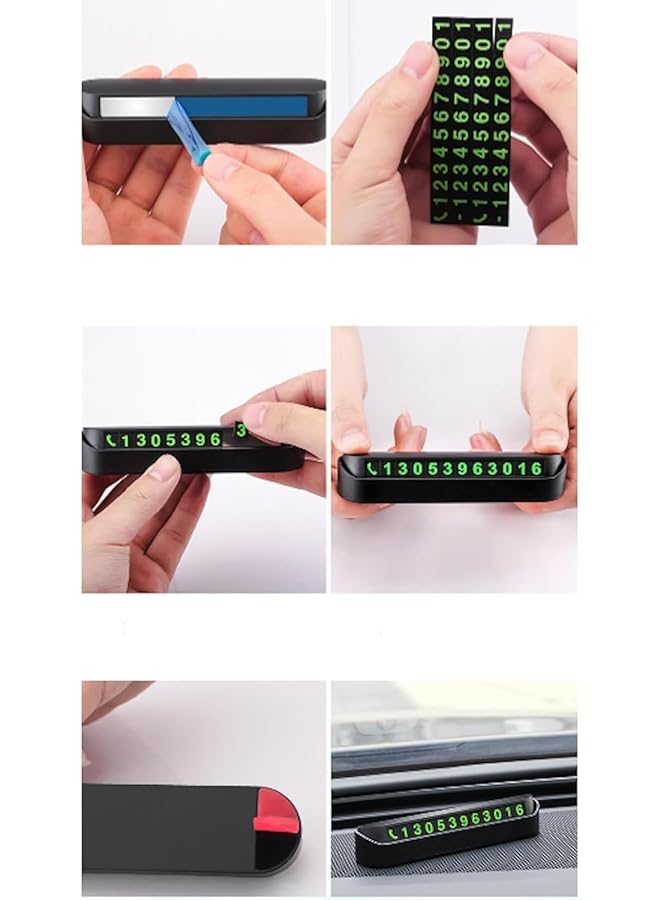 Generic Temporary Parking Phone Number Display With Magnetic Stickers Temporary Phone Number For Car Dashboard  - Image 4