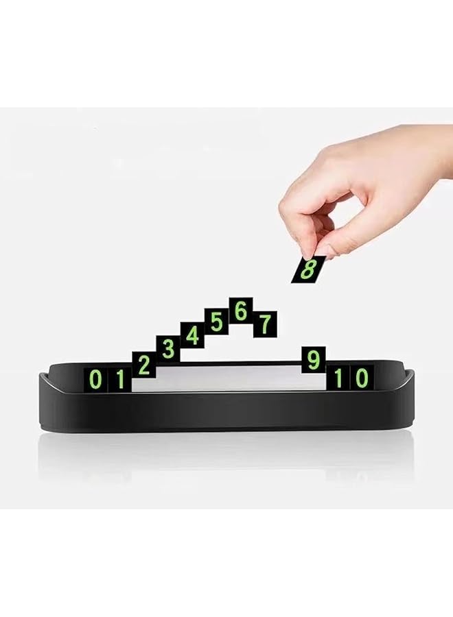 Generic Temporary Parking Phone Number Display With Magnetic Stickers Temporary Phone Number For Car Dashboard  - Image 1