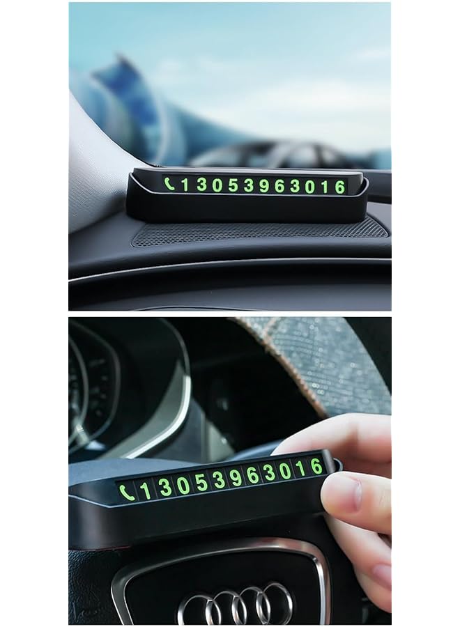 Generic Temporary Parking Phone Number Display With Magnetic Stickers Temporary Phone Number For Car Dashboard  - Image 3