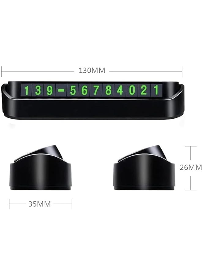 Generic Temporary Parking Phone Number Display With Magnetic Stickers Temporary Phone Number For Car Dashboard  - Image 2