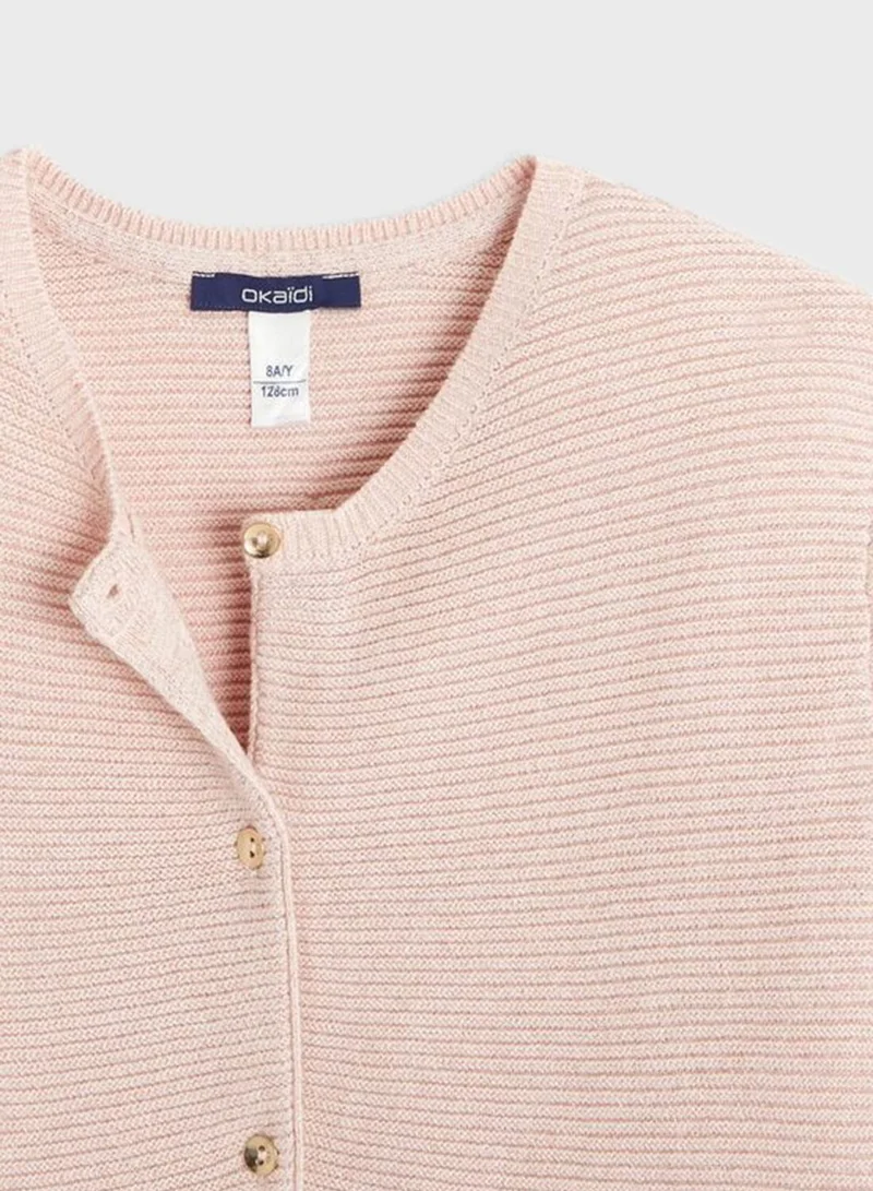 Okaidi Obaibi Kids Knitted Button Cardigan