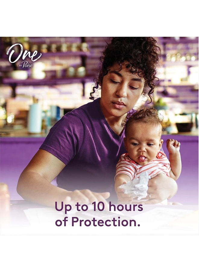 Poise - One by Poise Feminine Pads with Wings (2-in-1 Period & Bladder Leakage Pad for Women), Regular, Heavy Absorbency for Period Flow, Light Absorbency for Bladder Leaks, 54 Count (3 Pack of 18) - Image 1