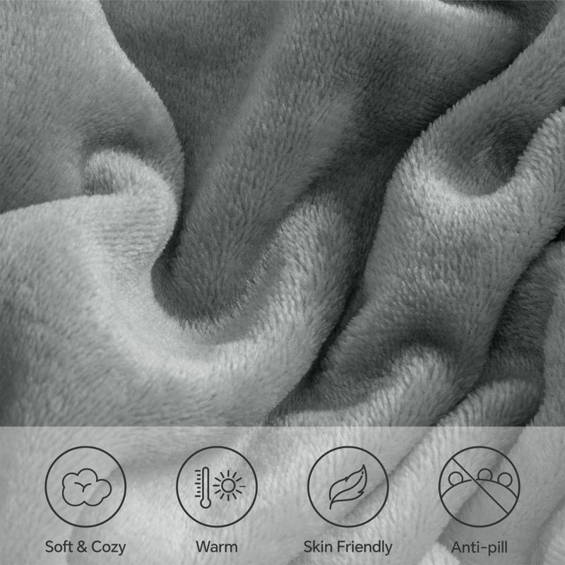 BEDELITE Flannel Sheets Twin Size Grey - Super Soft Fleece Sheets Set Fluffy Extra Plush, 3 Piece(Include Fitted Sheet, Flat Sheet, 1 Pillowcase) - Image 5