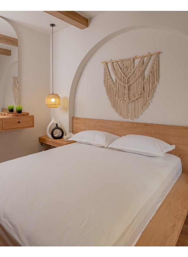 ب كومفورت  طقم ملاية أستك قطن اوف وايت - Image 1