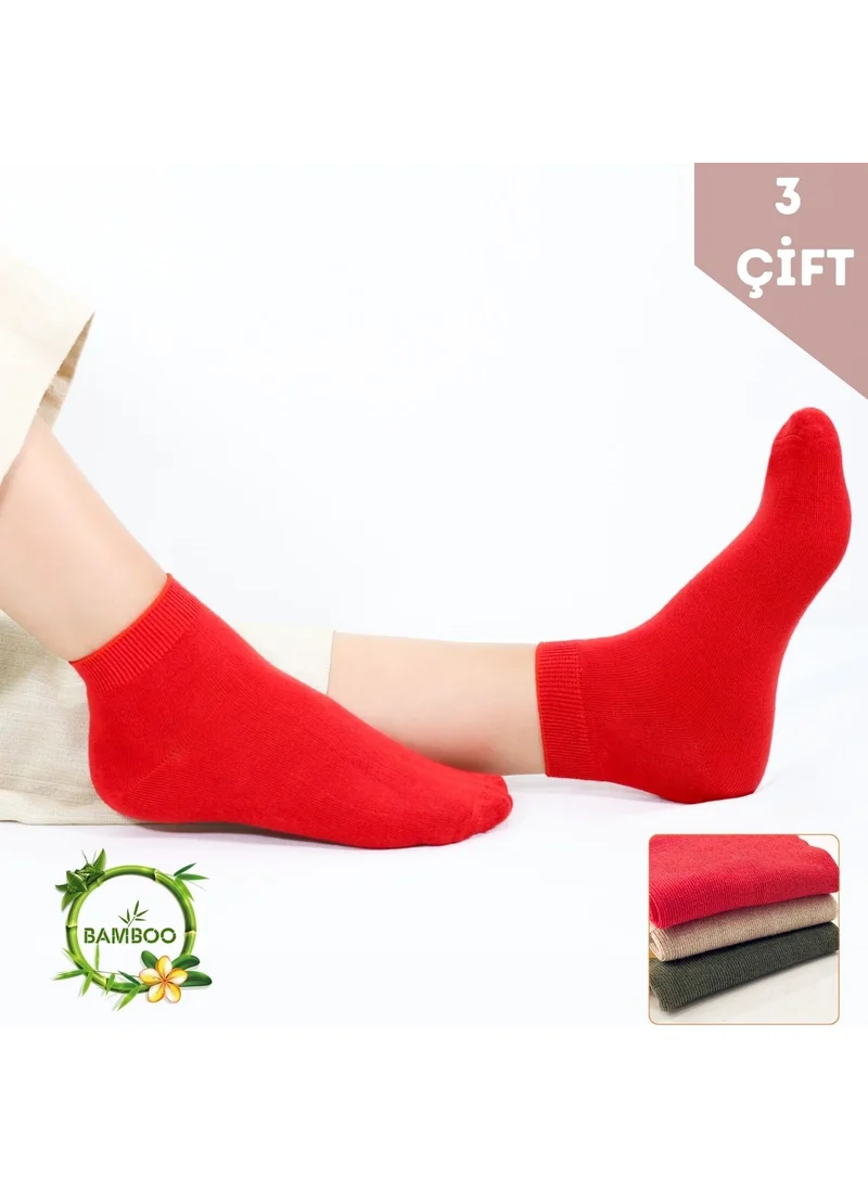 كرال سوكس Women's Bamboo Booties Socks (3 Pieces) Invisible Seamless Perfumed Short Summer Women's Socks