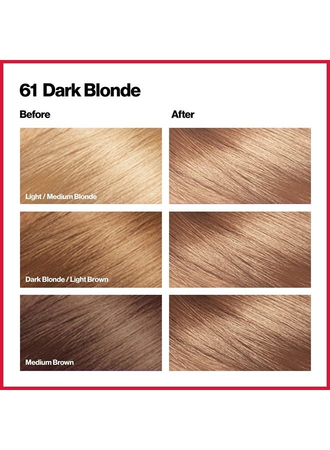 Revlon Permanent Hair Color by Revlon, Permanent Hair Dye, Colorsilk with 100% Gray Coverage, Ammonia-Free, Keratin and Amino Acids, 61 Dark Blonde, 4.4 Oz (Pack of 3) - Image 2