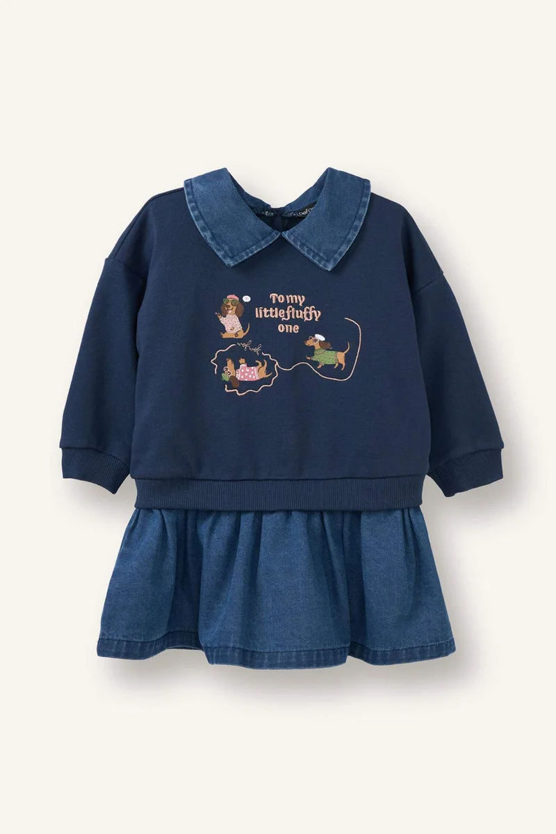 DeFacto Baby Girl Embroidered Dress