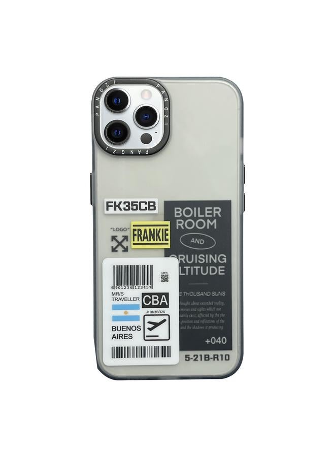 اس-توب جراب لهاتف iPhone 13 Pro مصنوع من طبقة مزدوجة من مادة TPU + PC من سلسلة IMD غير اللامعة - Image 1