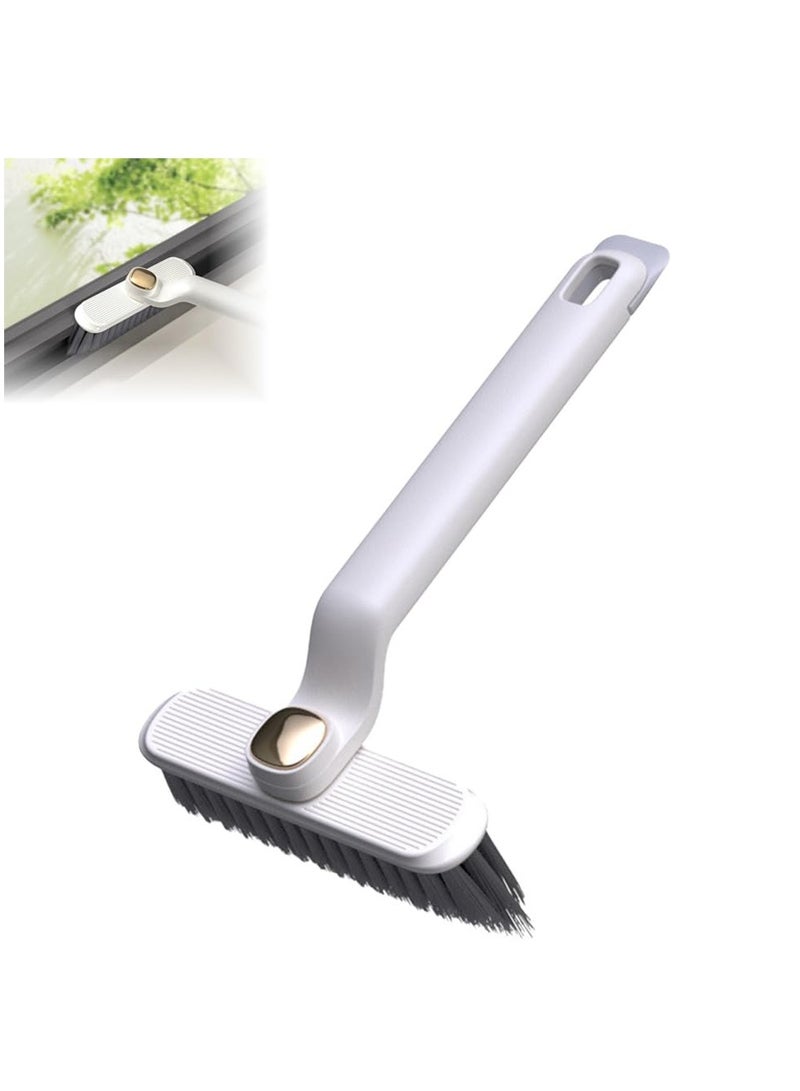 SYOSI Multi-Function Rotating Crevice Cleaning Brush, Hard Bristle Crevice Cleaning Brush, Door Window Track Kitchen Cleaning Brushes, Spin Brush for Cleaning Bathroom (White) - Image 1