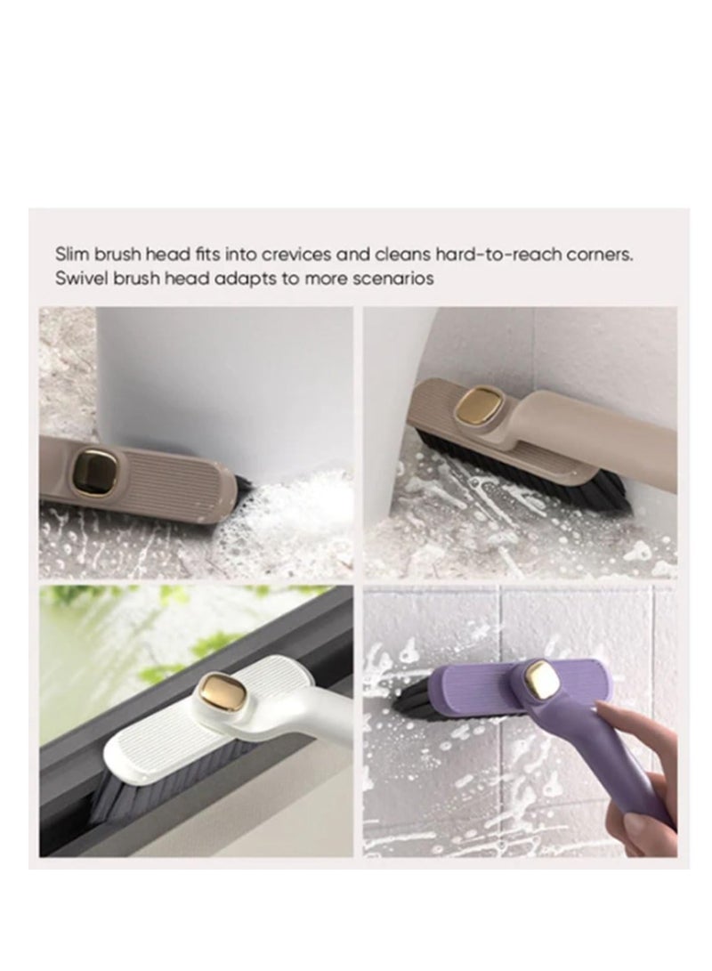 SYOSI Multi-Function Rotating Crevice Cleaning Brush, Hard Bristle Crevice Cleaning Brush, Door Window Track Kitchen Cleaning Brushes, Spin Brush for Cleaning Bathroom (White) - Image 3