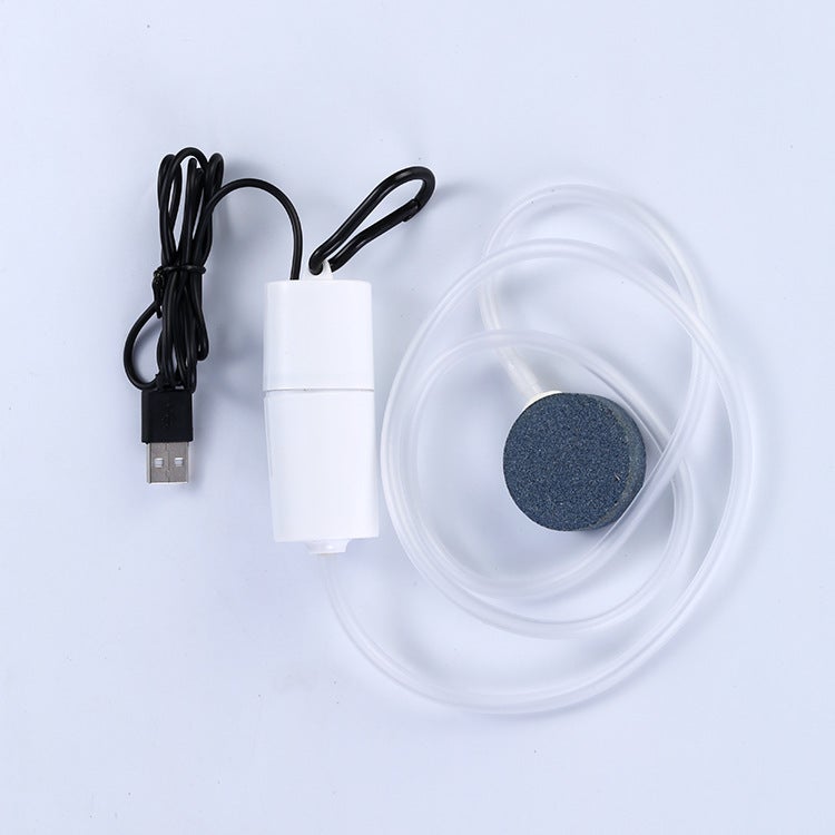 Generic Oxygen pump USB portable fish tank fish farming aquarium supplies small oxygen pump ultra-quiet fishing aerator White-small volume-gas plate White-small volume-gas plate 
