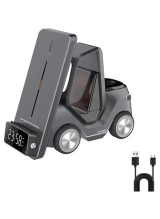 Wireless Charger Forklift 5-in-1 Smart Desktop Charging Station | 15W Fast Phone Charging, 2.5W Smartwatch & 5W Earpod Charger | Type-C Input, Digital Clock, Adjustable Night Light | All-in-One Wireless Charging Solution for Phone, Watch & Earbuds | Space-Saving, Convenient Design - pzsku/Z53525029A144E4B0B698Z/45/1744727087/5a17ec3d-3d0a-4a6e-84fe-1c9a7f2a0d1b