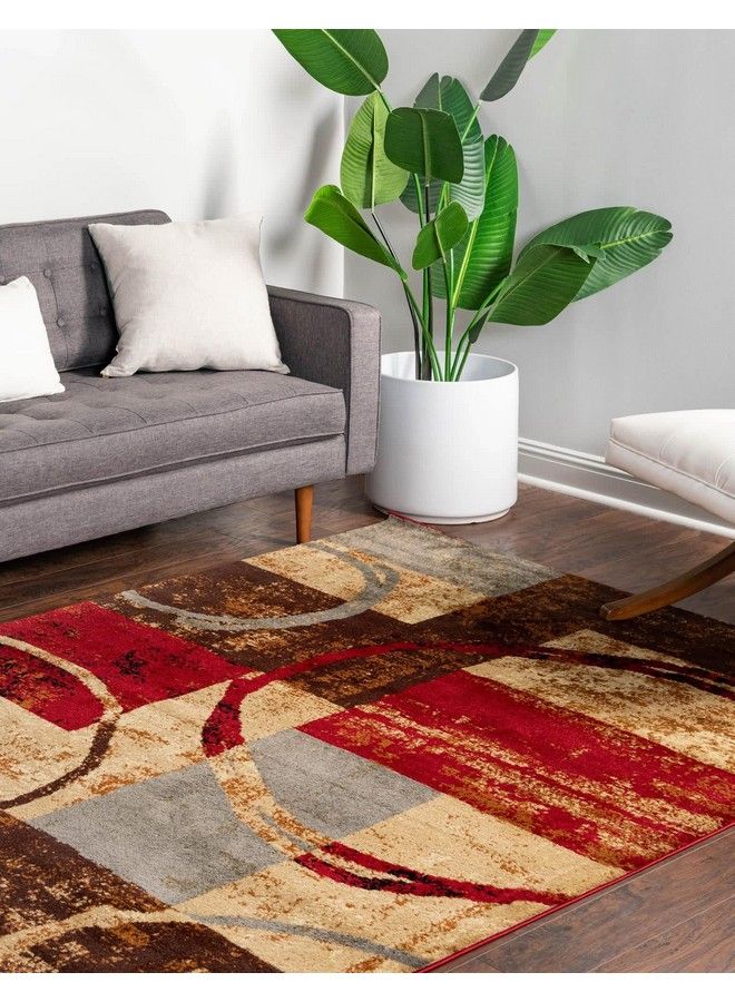 Unique Loom Barista Collection Area Rug Kouillou (2' 2" X 3' 1" Rectangle Multi Brown) - Image 3