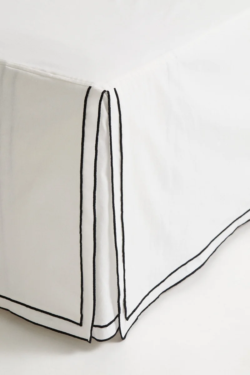 اتش اند ام غطاء قطني لقاعدة السرير بمقاس double/king