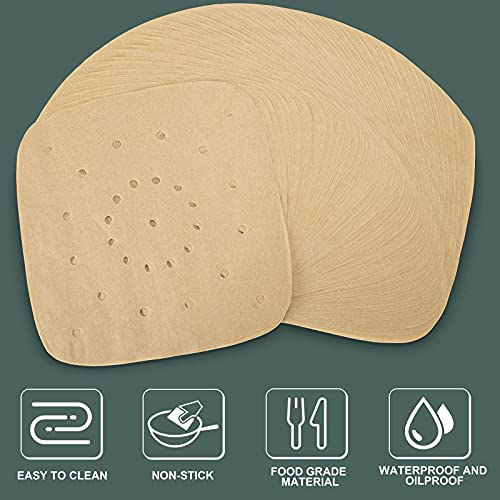 SyeiouC 200pcs Air Fryer Parchment Paper Disposable Liner 8.5inch, Premium Perforated for Air Fryer, Streamer, Pans, No Burn, Easy Cleanup - Image 2