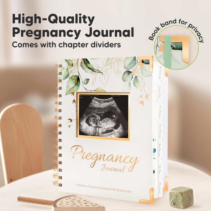 KeaBabies Pregnancy Journal Memory Book - 90 Pages Hardcover Pregnancy Book, Pregnancy Planner, Pregnancy Journals for First Time Moms, Baby Memory Book, Mom Book Diary, Ultrasound Baby Book Memory (Alpine)  - Image 4