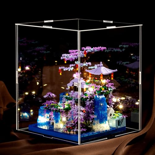 APENGBAOL Peach Blossom Pond Japanese Architecture Building Blocks Set for Adults and Kids with Acrylic Display Cover Micro Mini Bricks Cherry Blossom Tree House Building Kit 2500PCS - Image 5