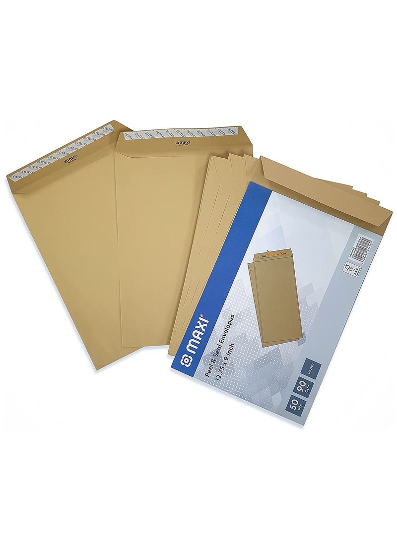 Maxi 50-Piece A4 Size Brown Envelopes - Image 1