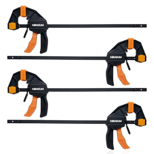 Homdum Quick Grip Bar clamp for woodworking One-Handed Release F type Ratchet clamp wood working size (DEL, 18 INCH) - Image 1