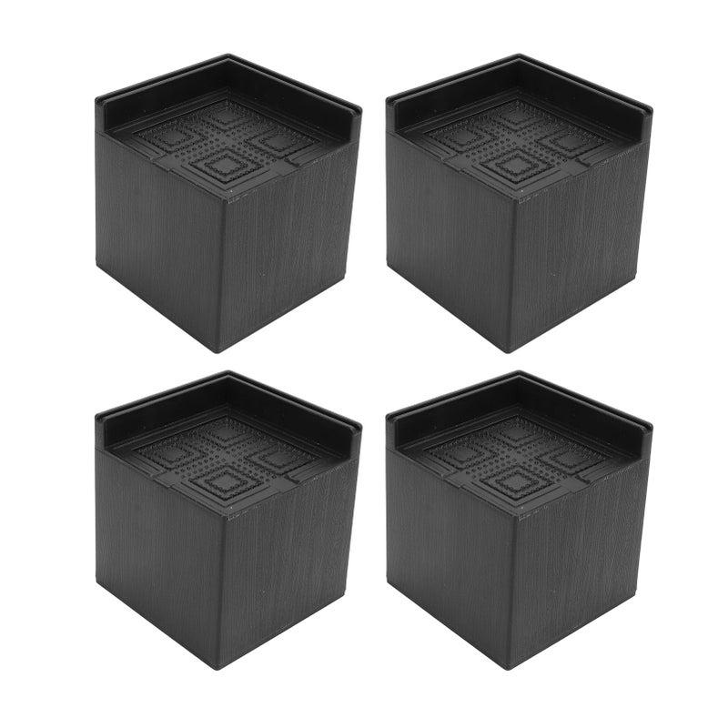 4Pcs Furniture Risers Plastic EVA Square 3in Support Up to 2200LBS for Washing Machine Bed Couch Table Sofa - Image 2