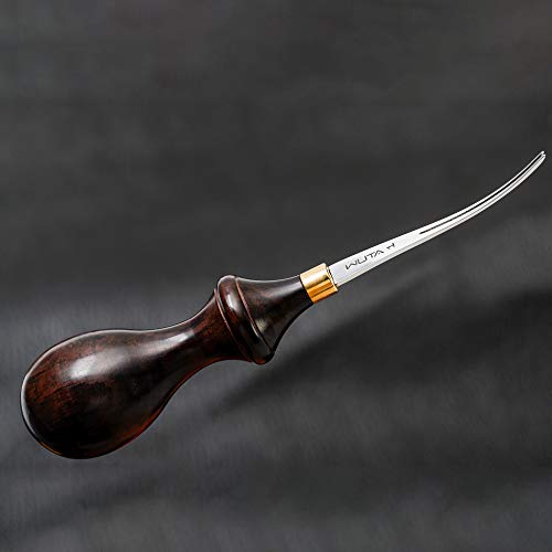 WUTA Leather Edge Beveler PRO 1.0mm Skiving Craft Work Tools Cutter Edger Creaser Skiver Supplies Professional Design Bevelers Leathercraft Kit DC53 Die Steel Ebony Handle (1.0mm) - Image 3