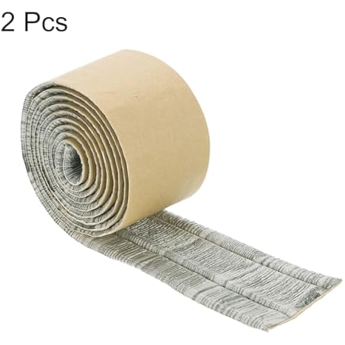 2PCS SELF-ADHESIVE 3D WALL EDGING 89"X3.1" FLEXIBLE PEEL AND STICK MOLDING TRIM FOR WALL MIRROR DOOR WARDROBE GAP SEALING FRAME LINES, GREY - Image 3