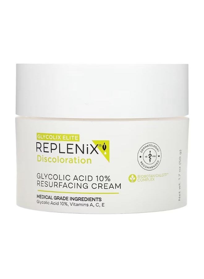 Replenix Discoloration Glycolic Acid 10 Resurfacing Cream Fragrance Free 1.7 oz 50 g  - Image 1