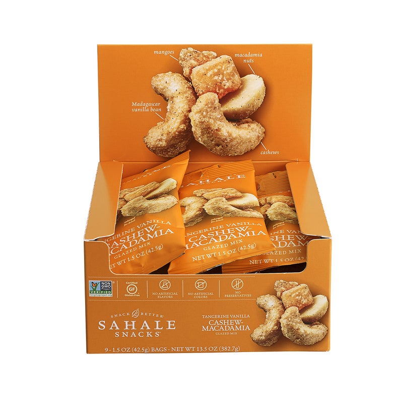 Sahale Snacks Tangerine Vanilla Cashew Macadamia Glazed Mix, 1.5 Ounces (Pack of 9) - Image 2