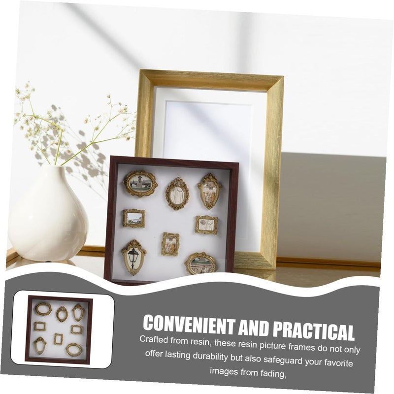 DIY Museum Silhouette Box Retro Mini Picture Frame Wooden Showcase Light Brown - Image 4