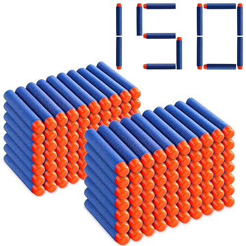 Pokiiulk Refill Darts 150 Pcs Bullets Ammo Compatible with Nerf Guns NStrike Elite Series Refill Darts Premium Foam Bullets Pack for Boys Party FavorsBlue - Image 1