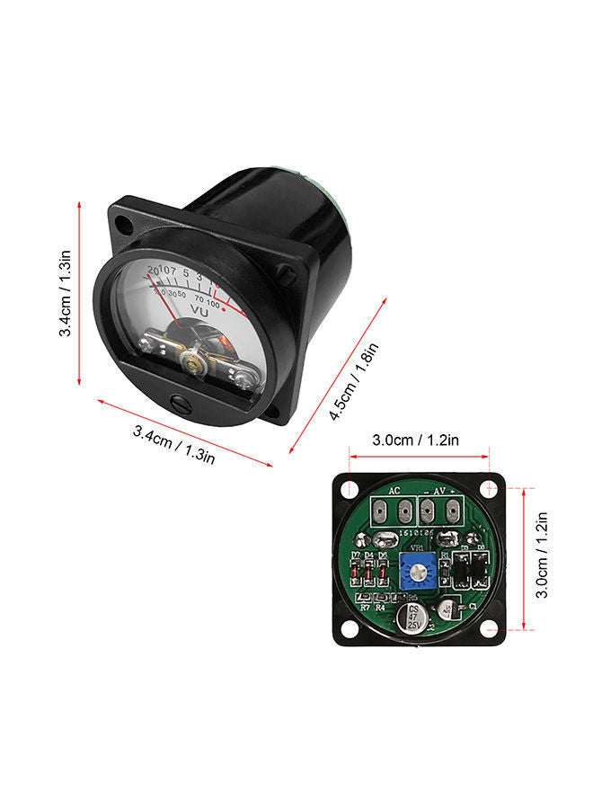 NIBEMINENT 2-Piece Panel VU Meters Black - Image 3