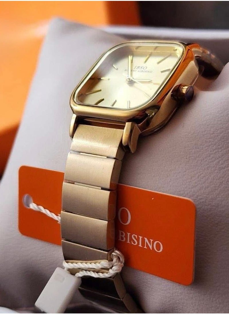 IBSO IBSO Women's Gold-Tone Square Dial Bracelet Watch S9258L  - Image 3