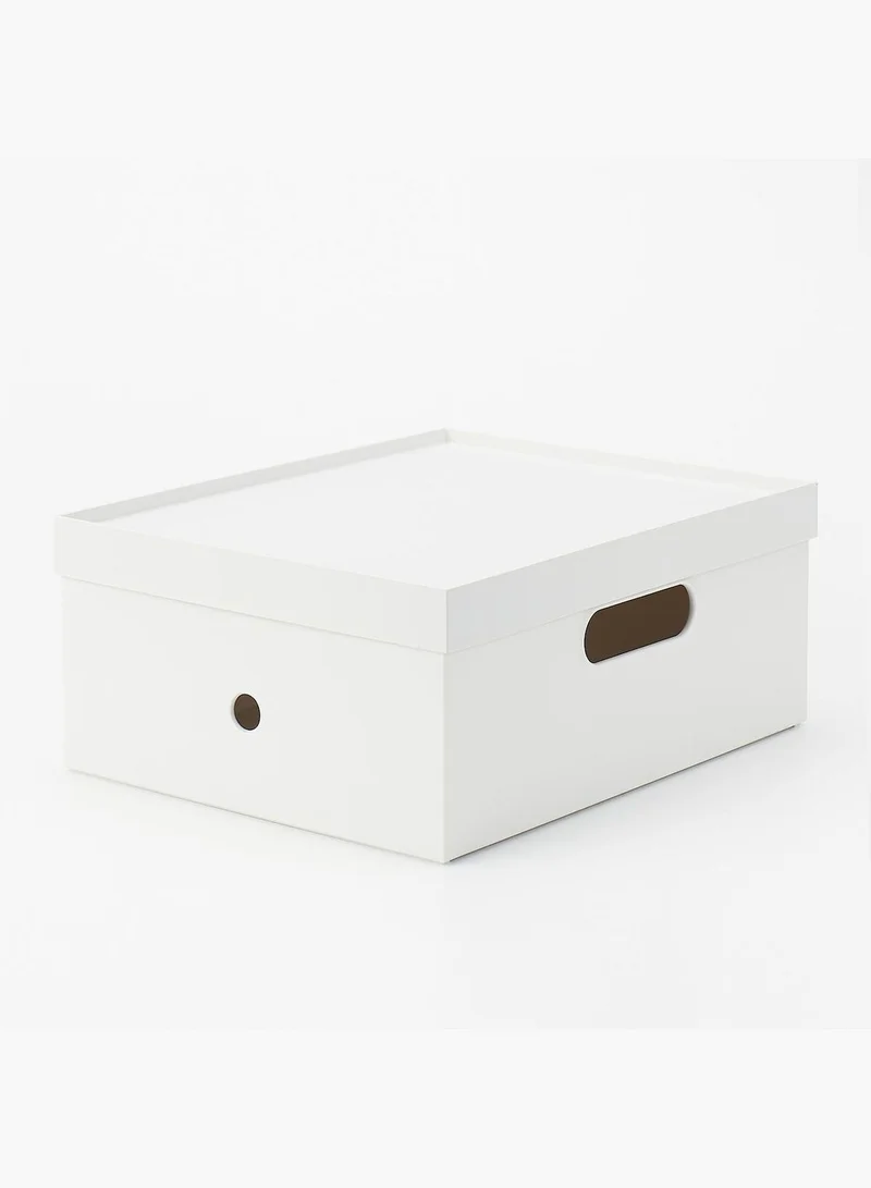 MUJI White Storage Box Organizer With Handles