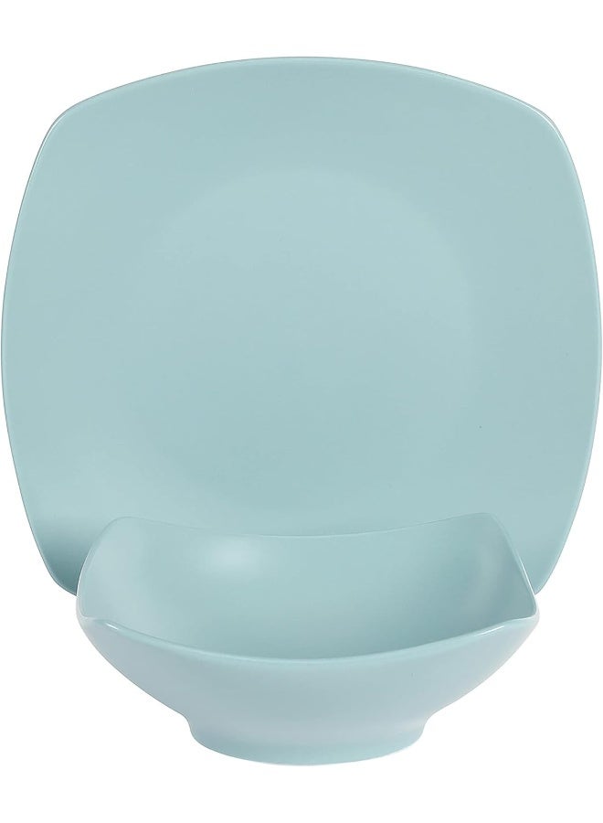 Gibson Home Zen Buffet Matte Porcelain Chip and Scratch Resistant Plates and Bowls Dinnerware Set - Image 2