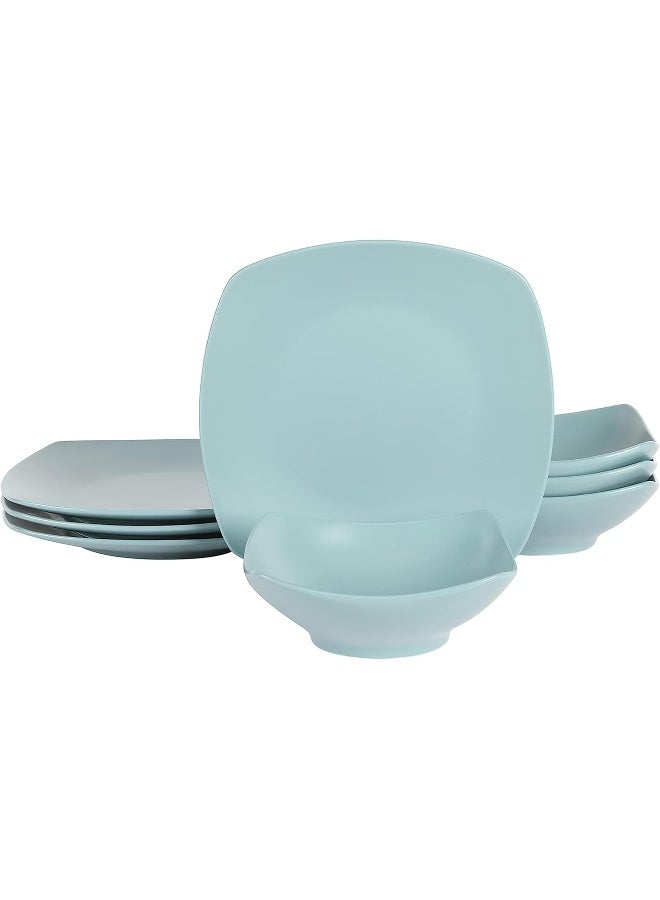 Gibson Home Zen Buffet Matte Porcelain Chip and Scratch Resistant Plates and Bowls Dinnerware Set - Image 1