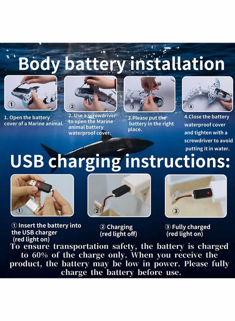 KASTWAVE Remote Control Shark Toy 2.4GHz High Simulation Shark Toys - Image 5