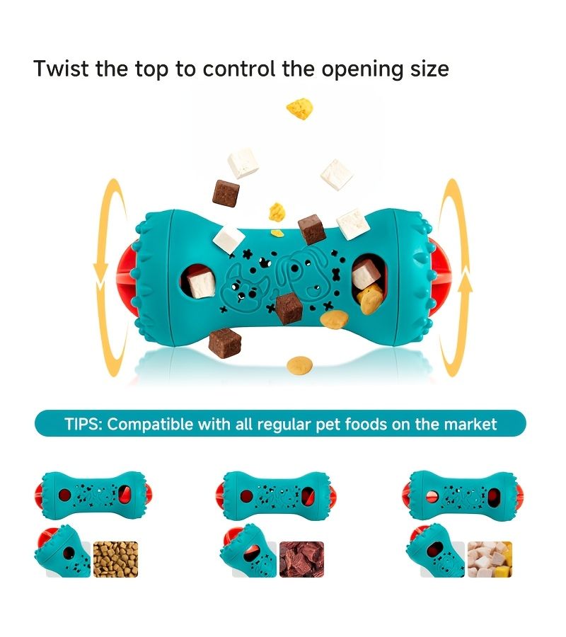 Blue Interactive Dumbbell Shaped Sniffing Toy Puzzle Slow Feeder For Engaging Treat Dispensing And Cognitive Development - Image 5