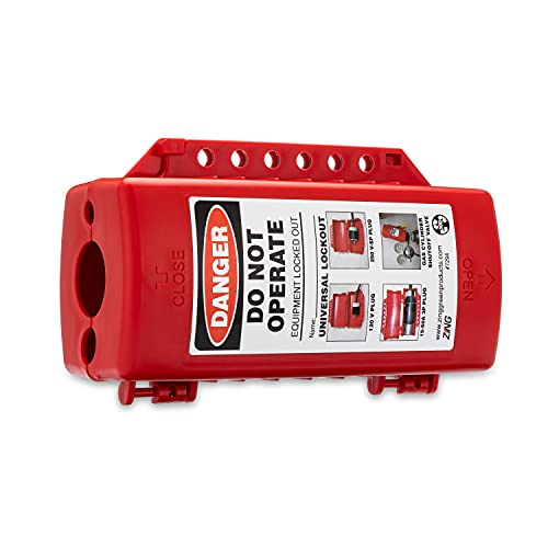 Zing Green Products 7294 USA Made Recycled Plastic Universal Forklift/Cylinder/Electrical Plug Lockout Device, 4.25 x 7.25 x 3 Inch , Red - Image 2